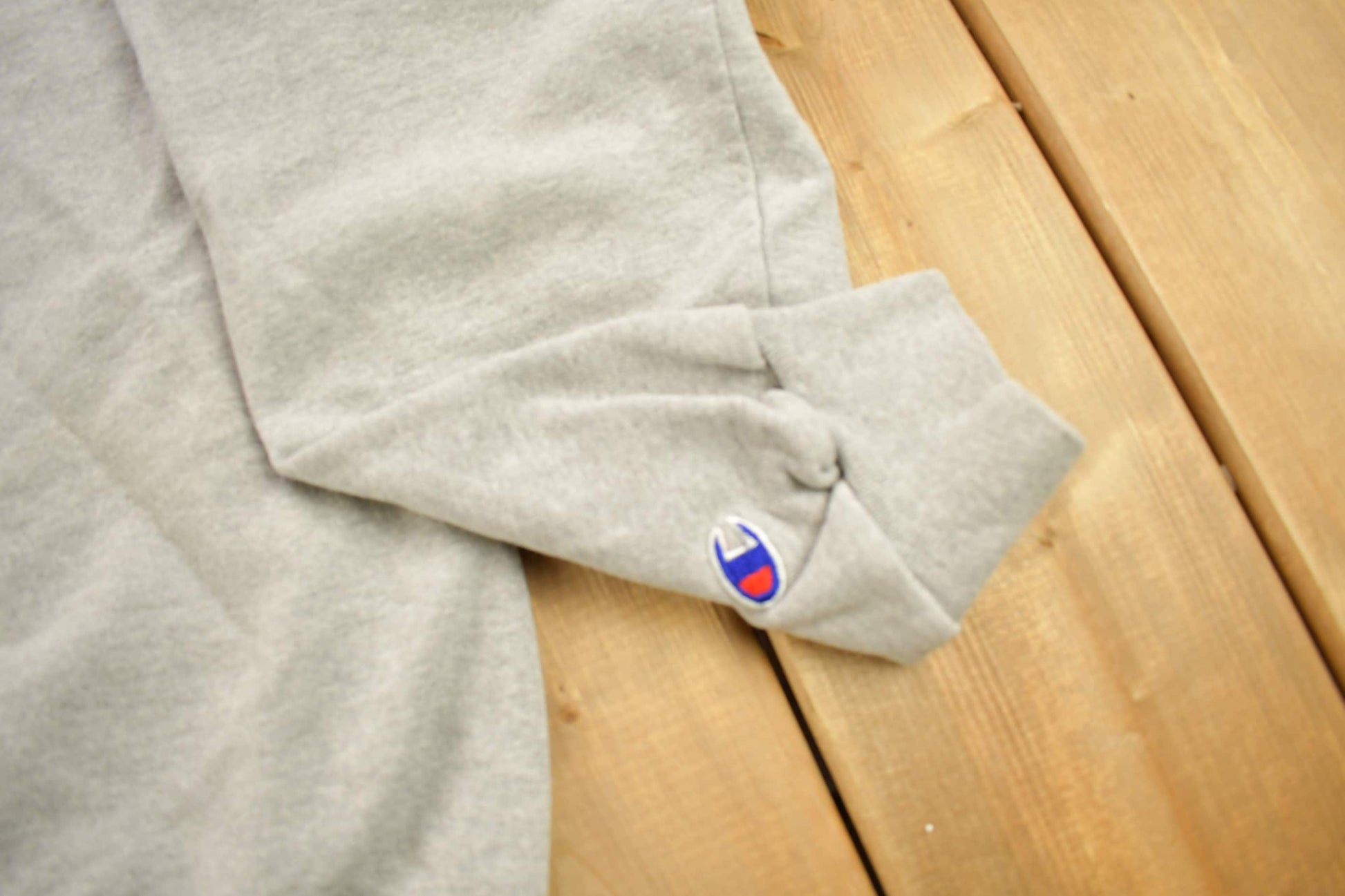 Vintage 1990s Champion Blank Grey Crewneck Sweatshirt Men's Medium from propervintagecanada