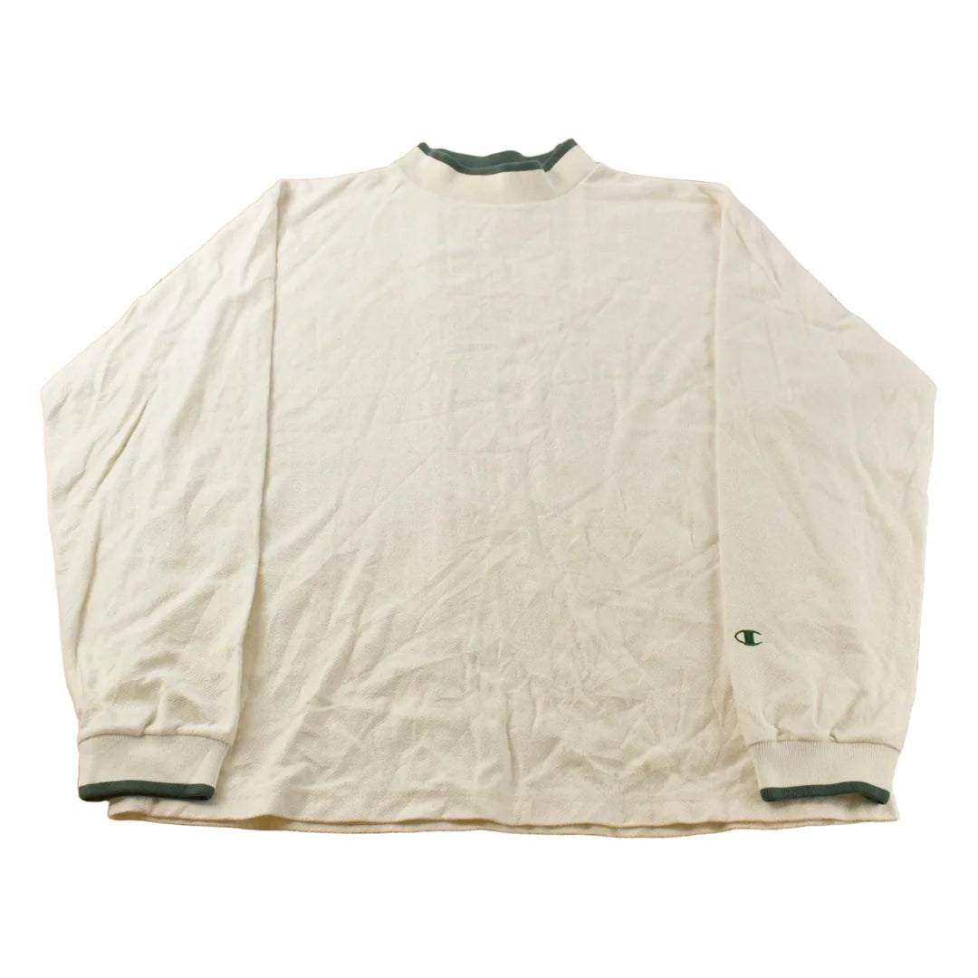 Vintage 1990s Champion Blank Mock Neck Long Sleeve Crewneck Shirt Men's XL from propervintagecanada