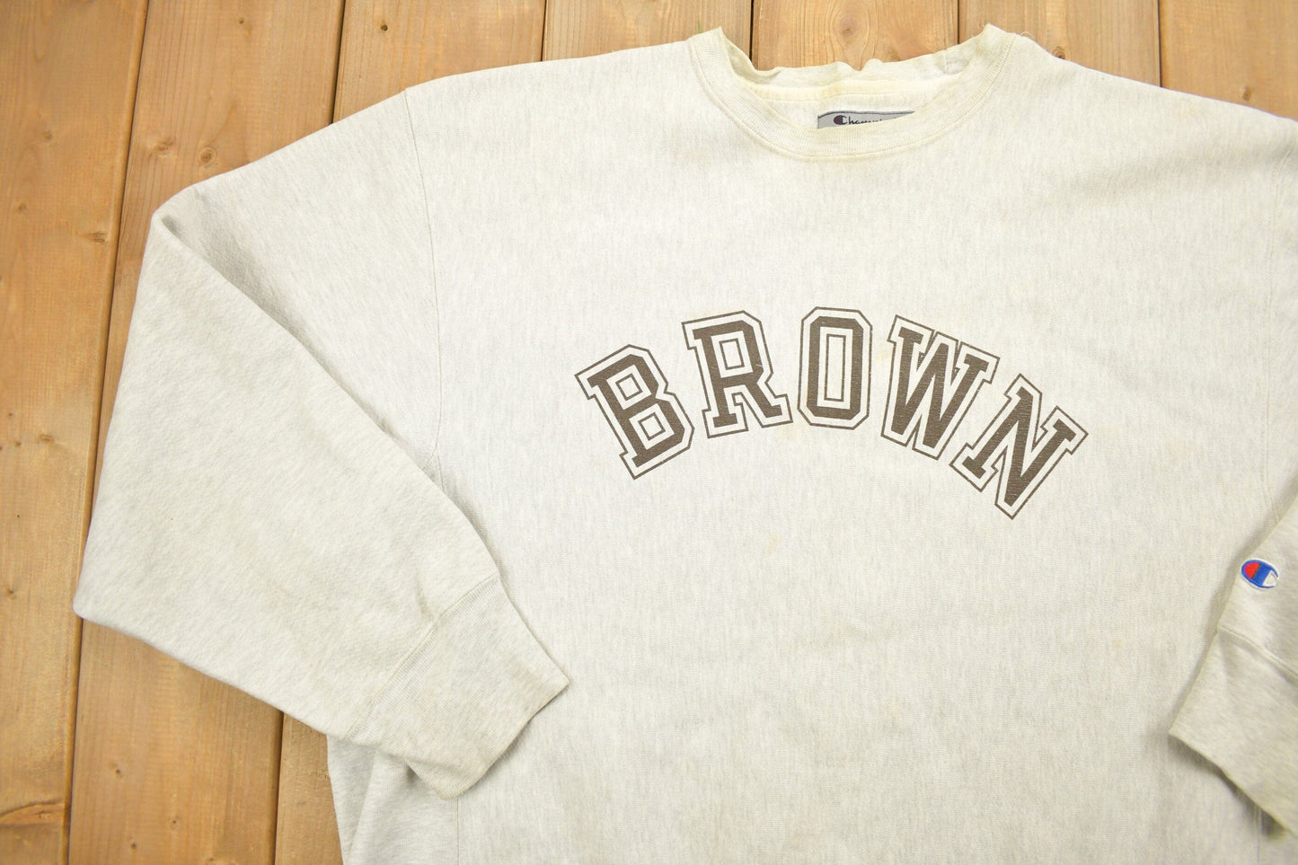 Vintage 1990s Champion Brown University Graphic Crewneck Men's XL from propervintagecanada
