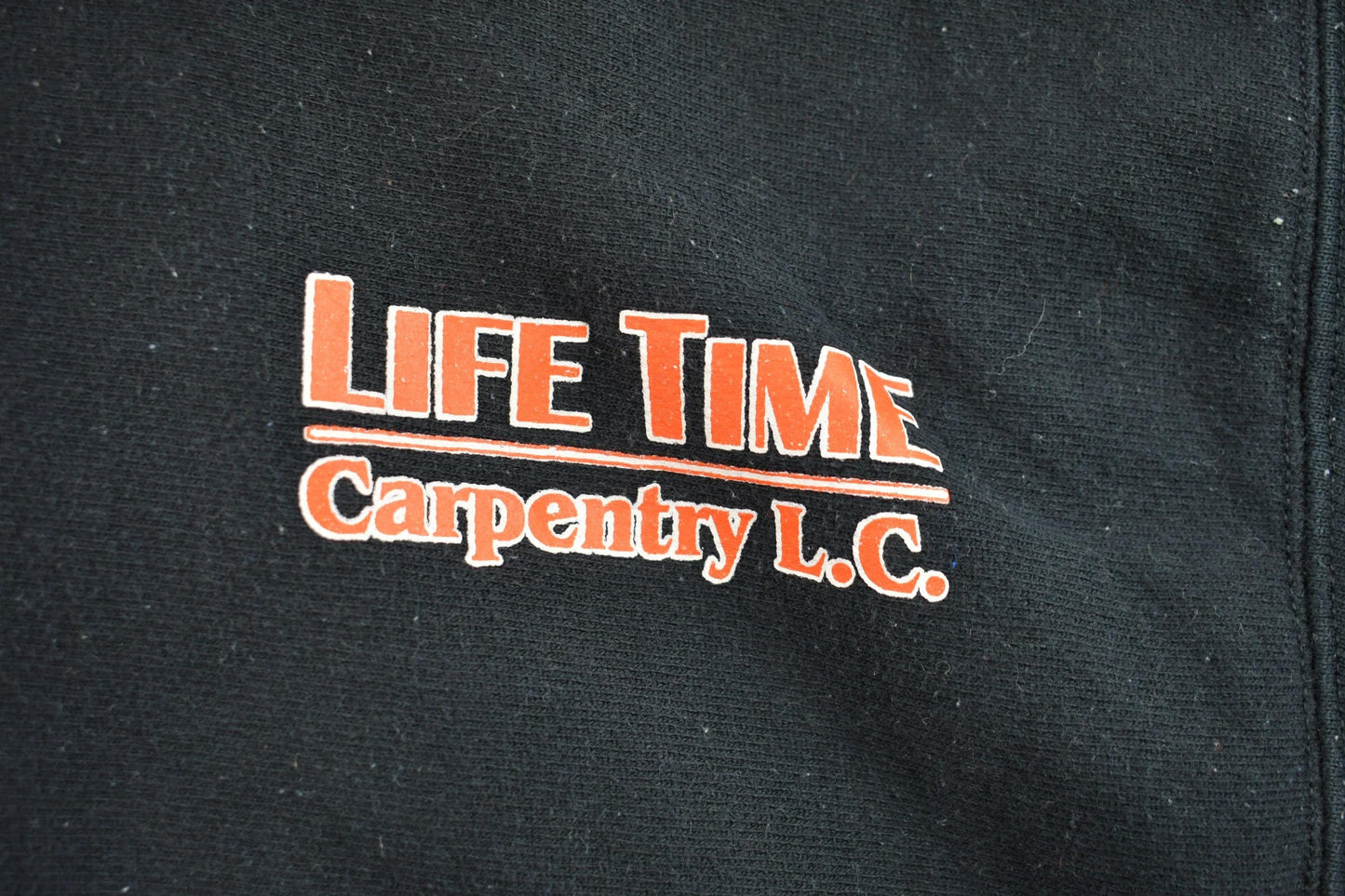 Vintage 1990s Champion Carpentry Hoodie Men's Large from propervintagecanada