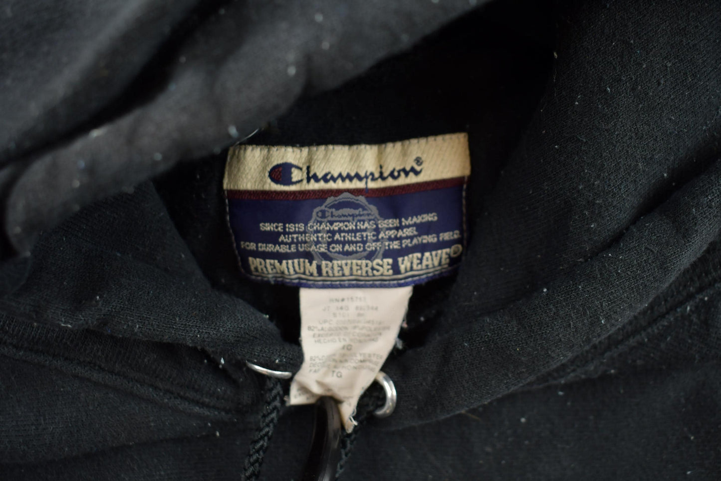 Vintage 1990s Champion Carpentry Hoodie Men's Large from propervintagecanada