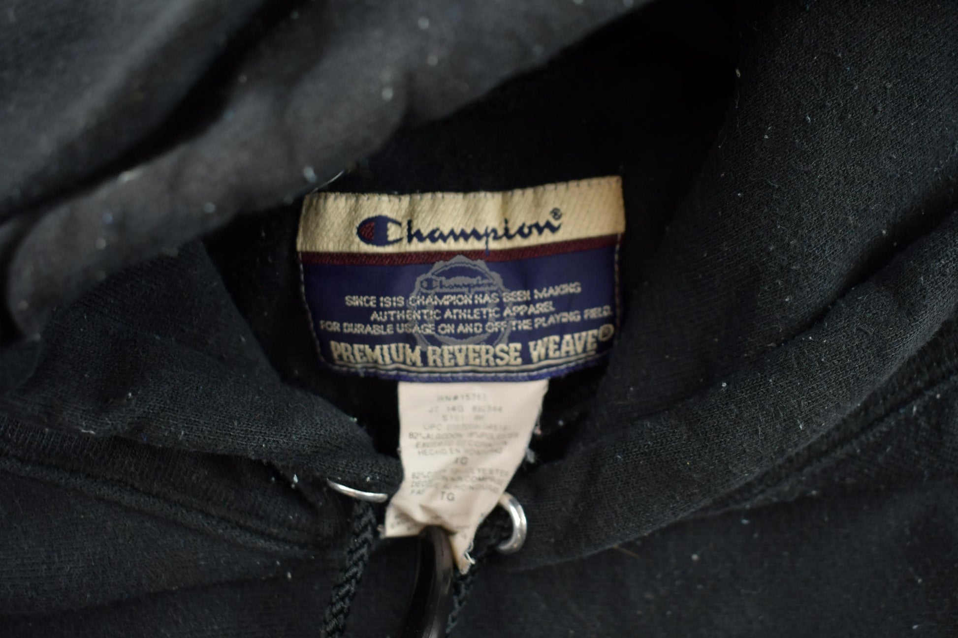 Vintage 1990s Champion Carpentry Hoodie Men's Large from propervintagecanada