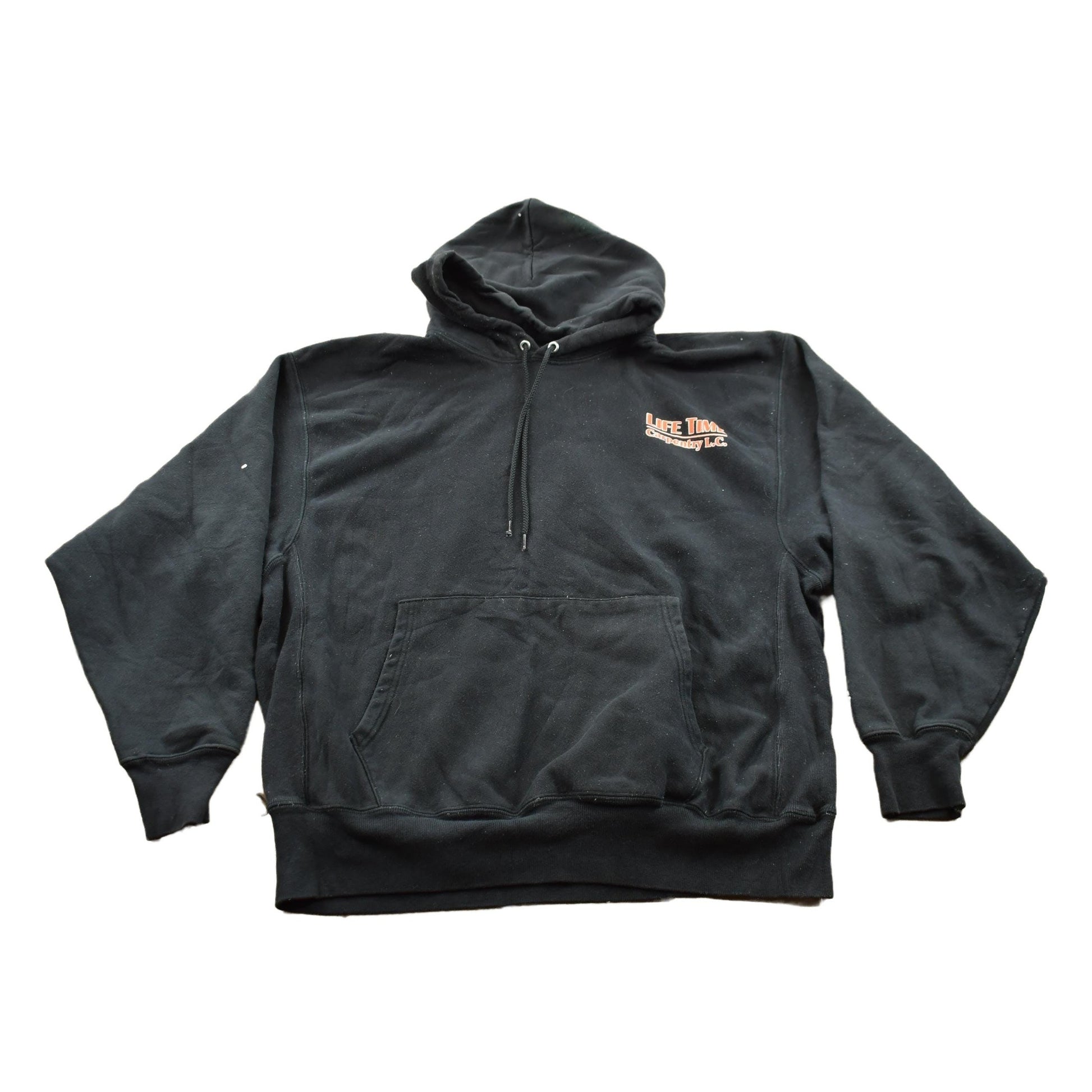 Vintage 1990s Champion Carpentry Hoodie Men's Large from propervintagecanada