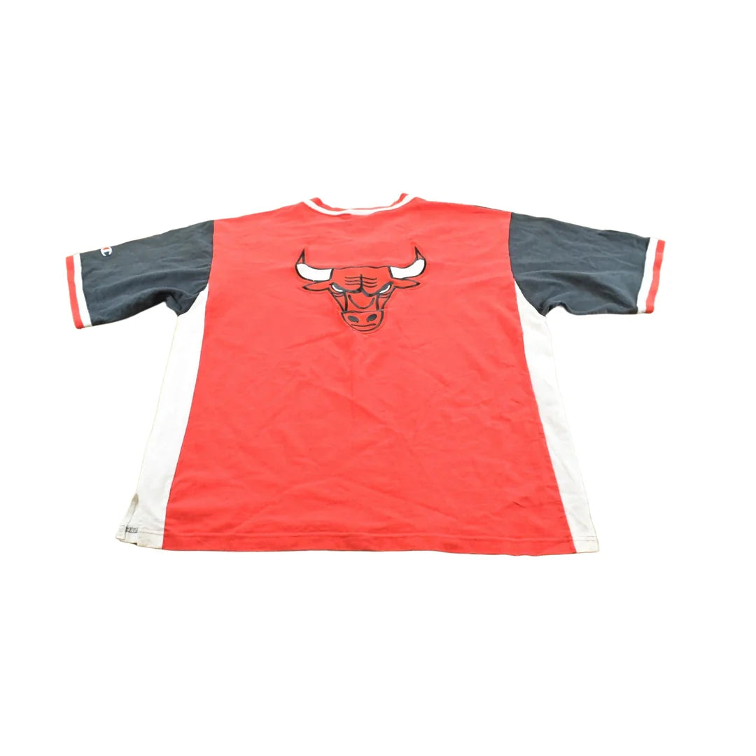 Vintage 1990s Champion Chicago Bulls NBA Basketball Shooting Shirt Men's 2XL / 90s Sportswear / Streetwear / Jordan / Made in USA from propervintagecanada