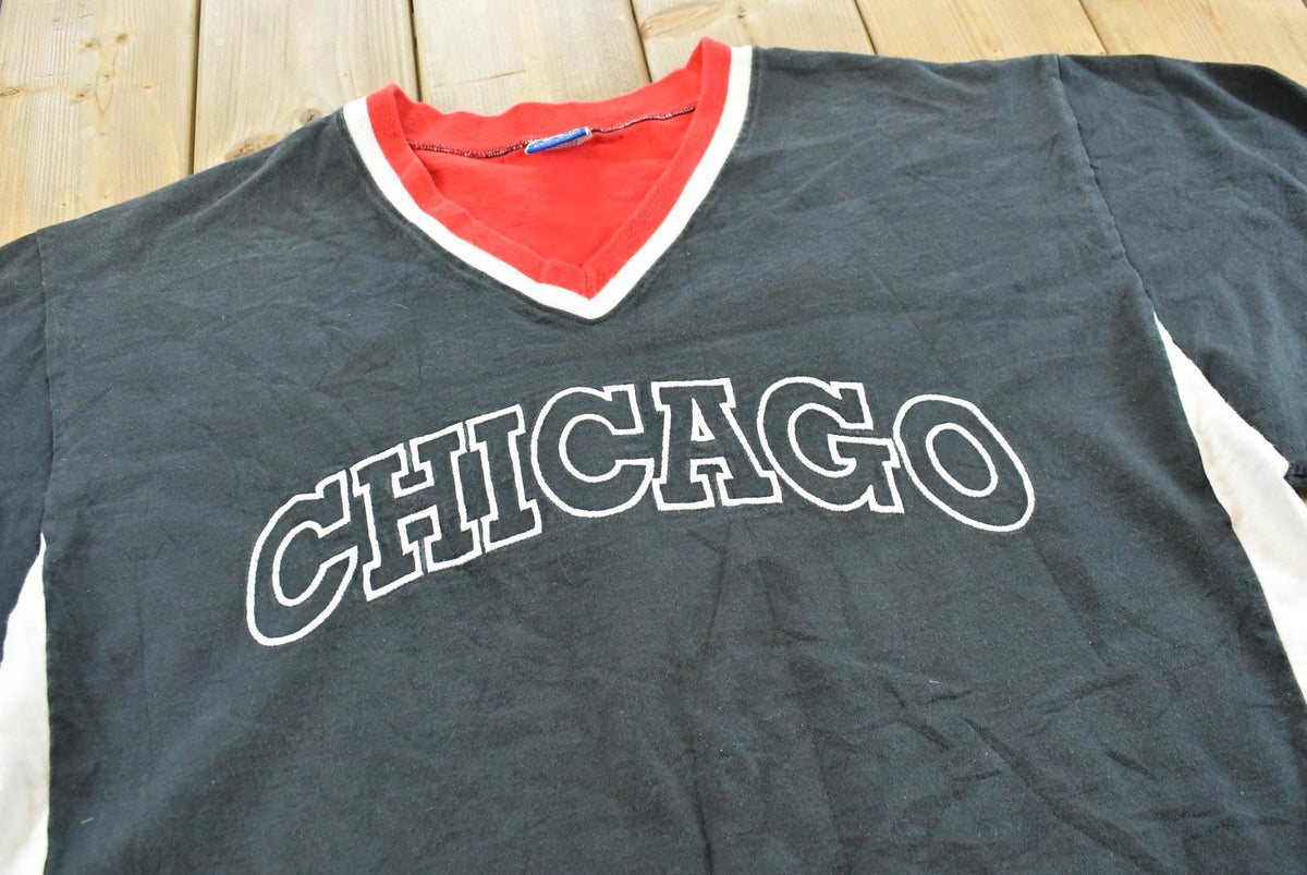 Vintage 1990s Champion Chicago Bulls NBA Basketball Shooting Shirt Men's 2XL / 90s Sportswear / Streetwear / Jordan / Made in USA from propervintagecanada