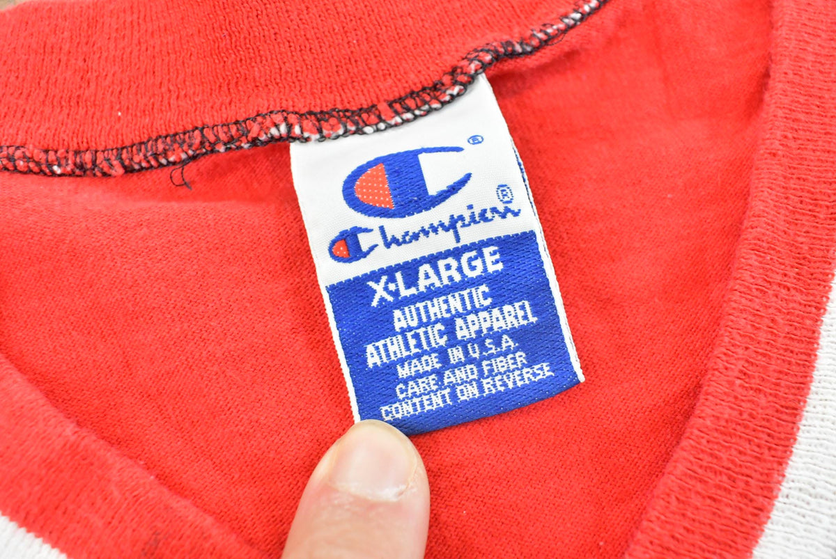 Vintage 1990s Champion Chicago Bulls NBA Basketball Shooting Shirt Men's 2XL / 90s Sportswear / Streetwear / Jordan / Made in USA from propervintagecanada