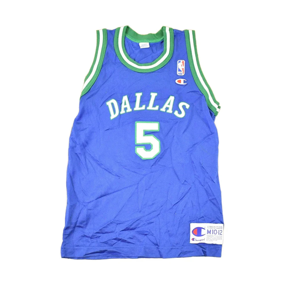 Vintage 1990s Champion Dallas Mavericks Jason Kidd NBA Jersey Youth L Men's Large from propervintagecanada