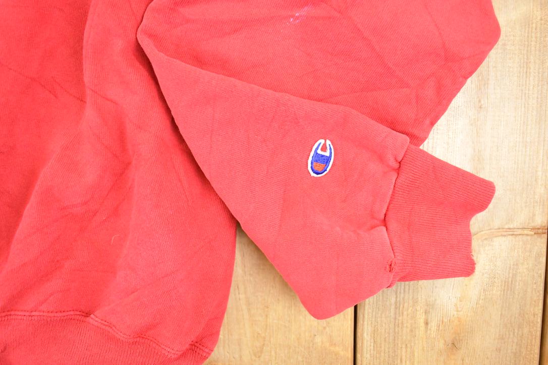 Vintage 1990s Champion Graphic Print Crewneck Sweatshirt Men's L from propervintagecanada