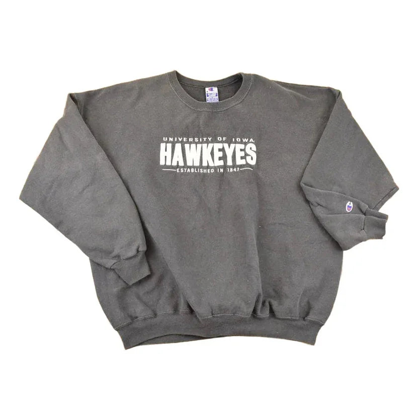 Vintage 1990s Champion Iowa Hawkeyes University Crewneck Sweater Mens XL from propervintagecanada