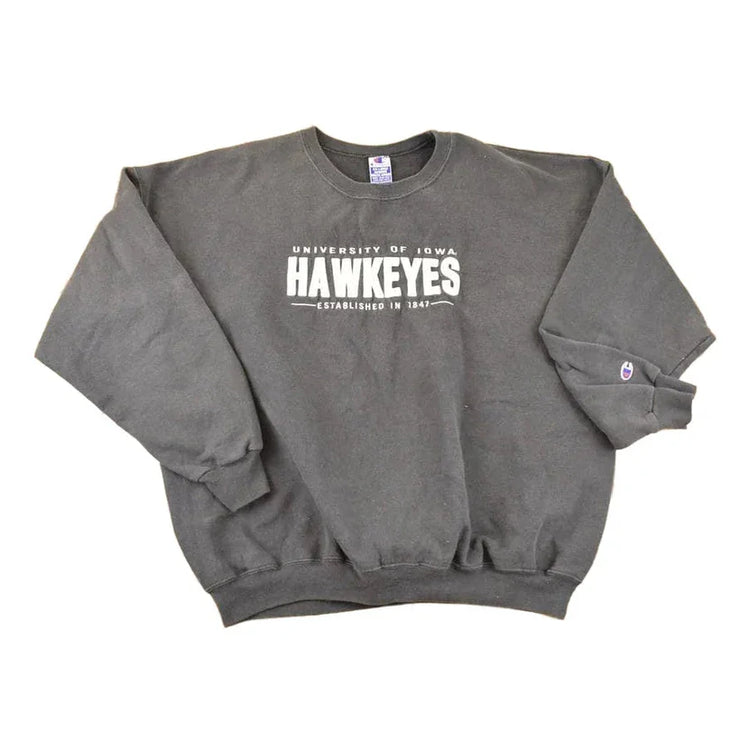 Vintage 1990s Champion Iowa Hawkeyes University Crewneck Sweater Mens XL from propervintagecanada