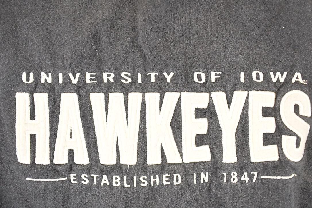 Vintage 1990s Champion Iowa Hawkeyes University Crewneck Sweater Mens XL from propervintagecanada