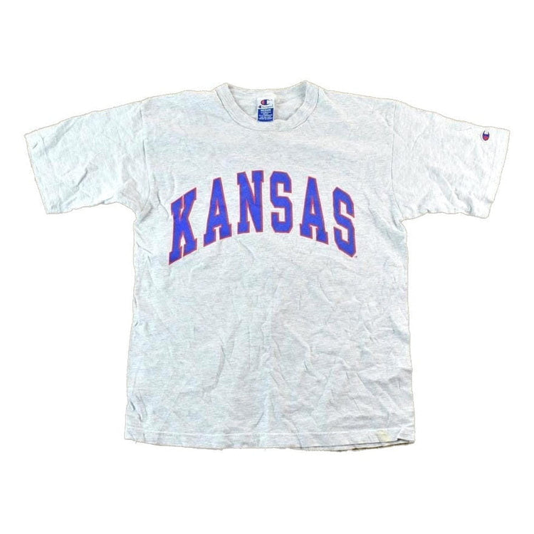 Vintage 1990s Champion Kansas Heavyweight University Collegiate T-Shirt Men's Medium from propervintagecanada