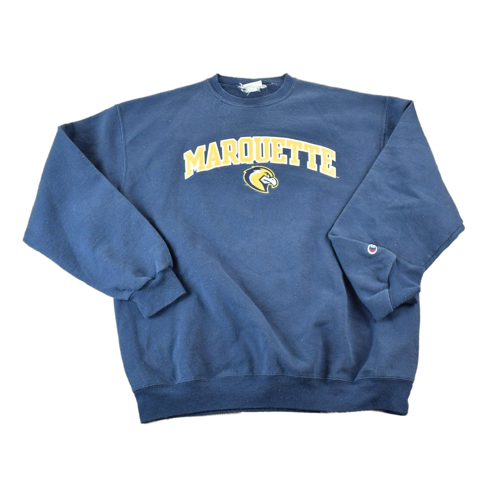 Vintage 1990s Champion Marquette Hawks University Of Collegiate Crewneck Men's XL