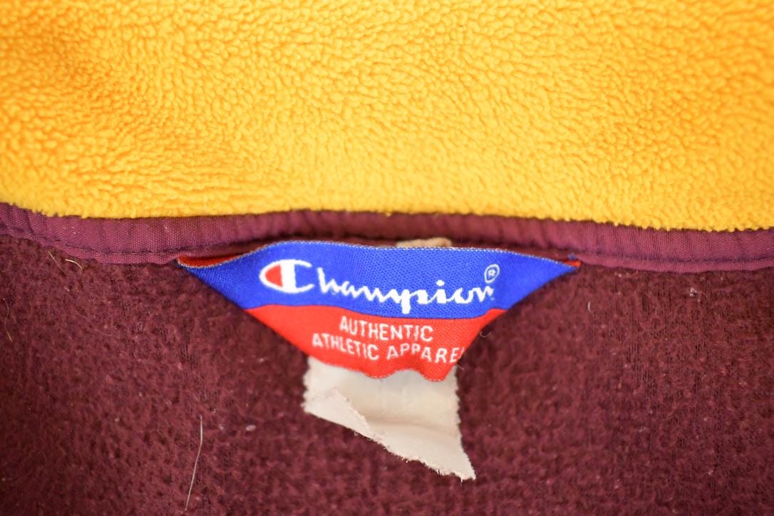 Vintage 1990s Champion Minnesota Quarter Zip Fleece Collegiate Sweater Men's XL / 90s Winter Sweatshirt / Sportswear Warm Up from propervintagecanada