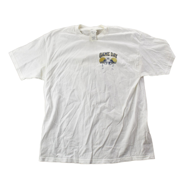 Vintage 1990s Champion Notre Dame Game Day NFL Graphic T-Shirt Men's XL from propervintagecanada