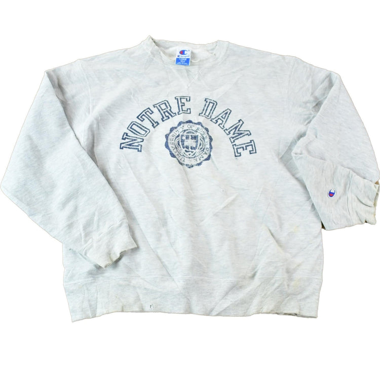 Vintage 1990s Champion Notre Dame University Collegiate Crew Neck Men's Small from propervintagecanada