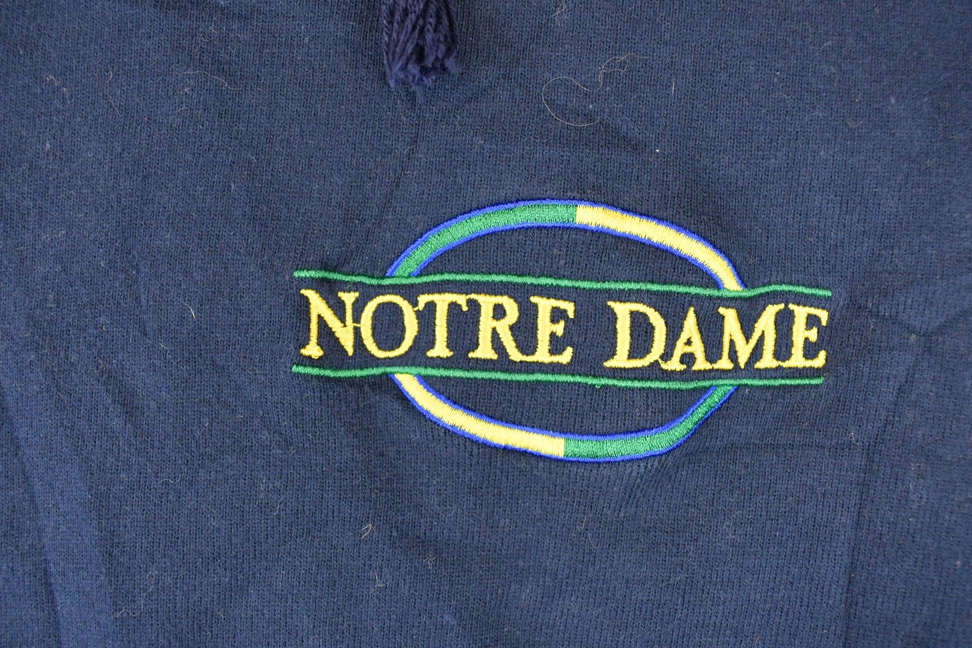 Vintage 1990s Champion Notre Dame University Quarter Zip Hoodie Sweater Men's M from propervintagecanada