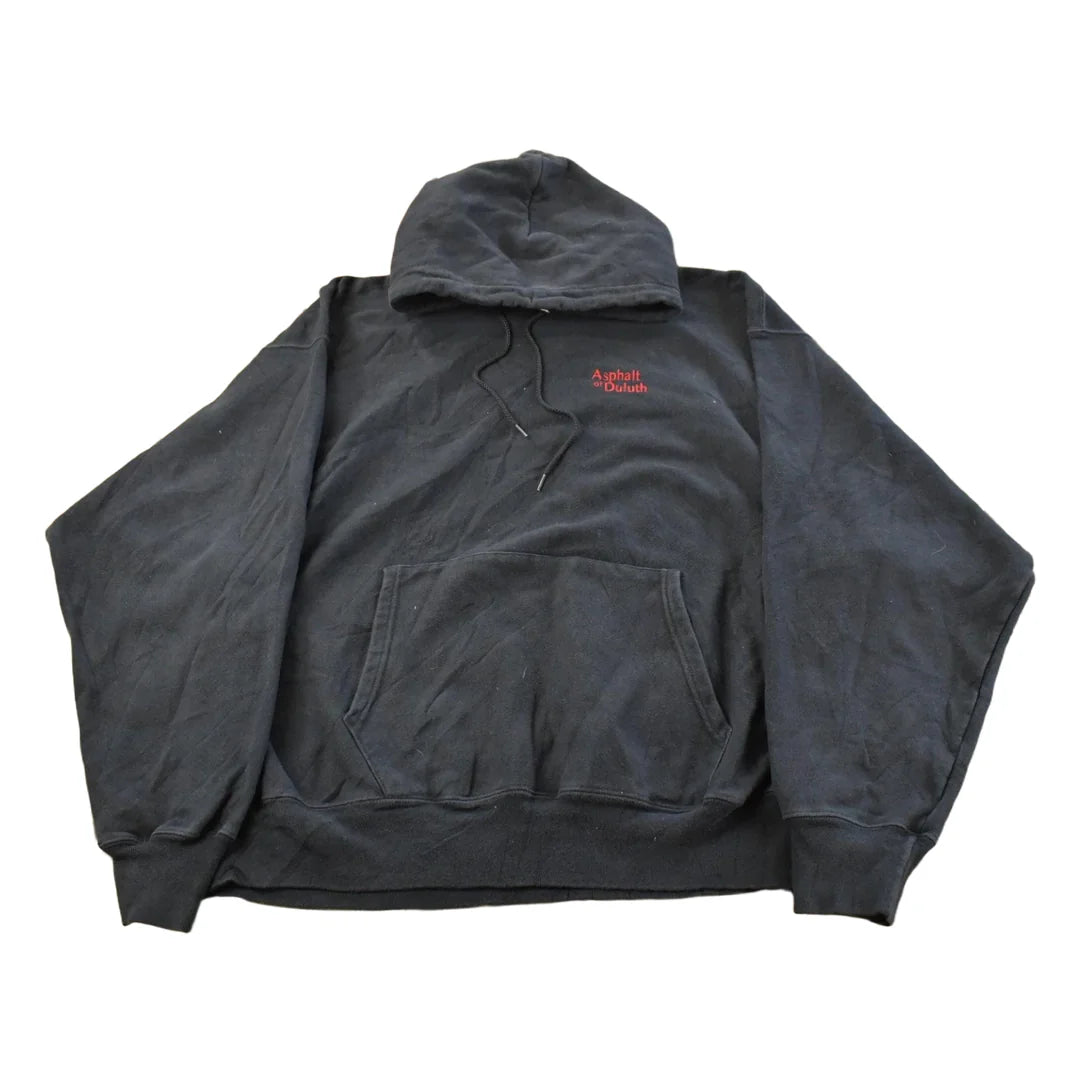 Vintage 1990s Champion Reverse Weave Asphalt of Duluth Hoodie Sweatshirt Men's 2XL from propervintagecanada