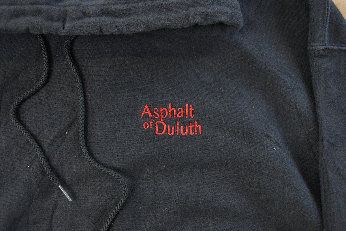 Vintage 1990s Champion Reverse Weave Asphalt of Duluth Hoodie Sweatshirt Men's 2XL from propervintagecanada