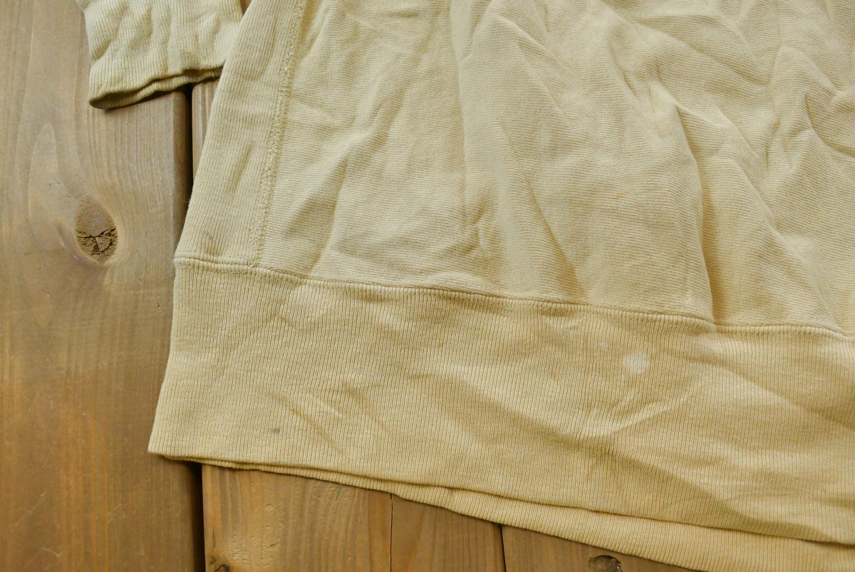 Vintage 1990s Champion Reverse Weave Beige Blank Sweatshirt Men's M / Made in USA / 90s Streetwear / Basic Layering Essential from propervintagecanada