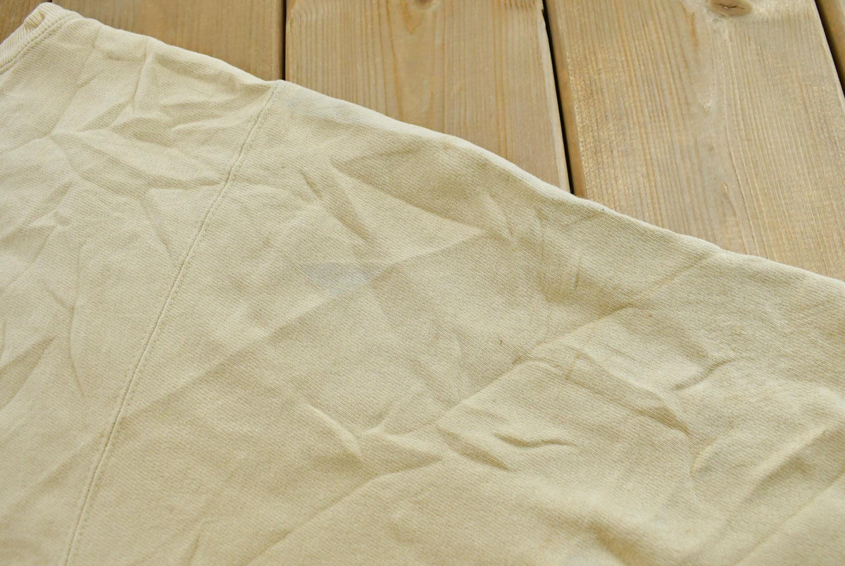 Vintage 1990s Champion Reverse Weave Beige Blank Sweatshirt Men's M / Made in USA / 90s Streetwear / Basic Layering Essential from propervintagecanada