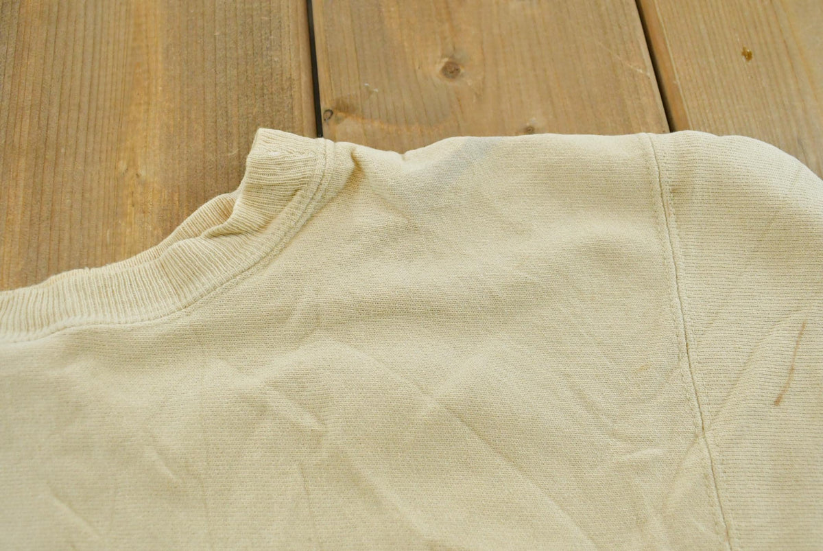 Vintage 1990s Champion Reverse Weave Beige Blank Sweatshirt Men's M / Made in USA / 90s Streetwear / Basic Layering Essential from propervintagecanada