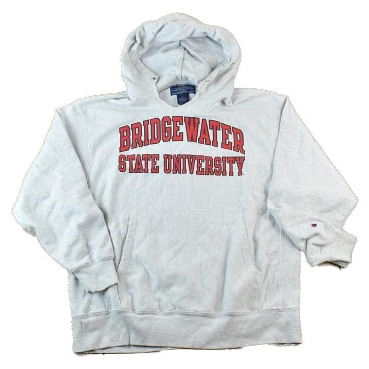 Vintage 1990s Champion Reverse Weave Bridgewater State University Hoodie Sweatshirt Men's Large from propervintagecanada