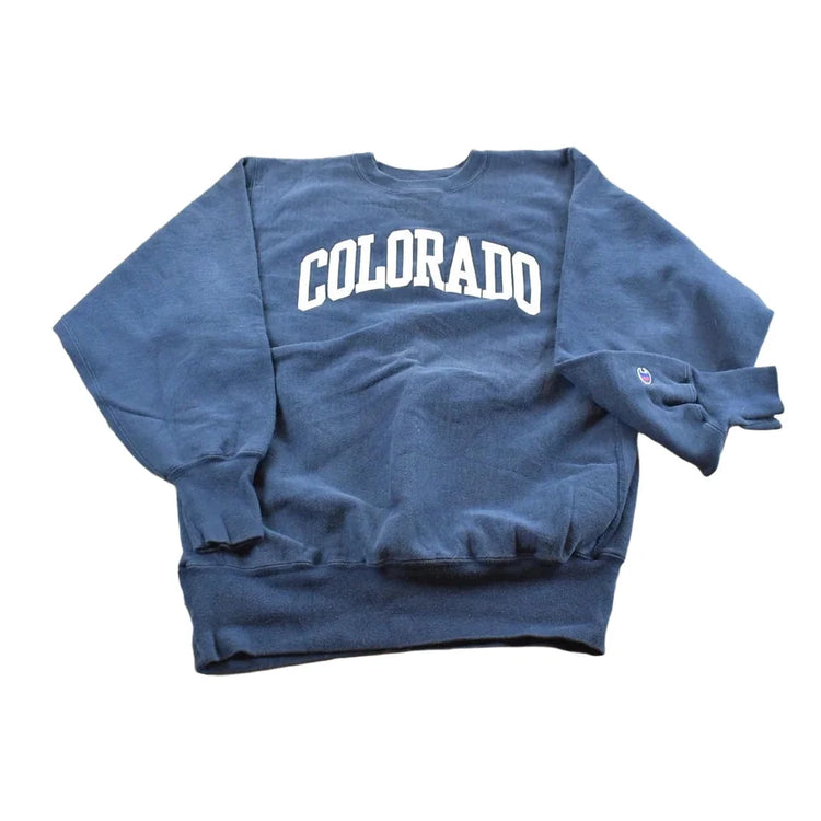 Vintage 1990s Champion Reverse Weave Colorado Crewneck Sweatshirt Men's L from propervintagecanada