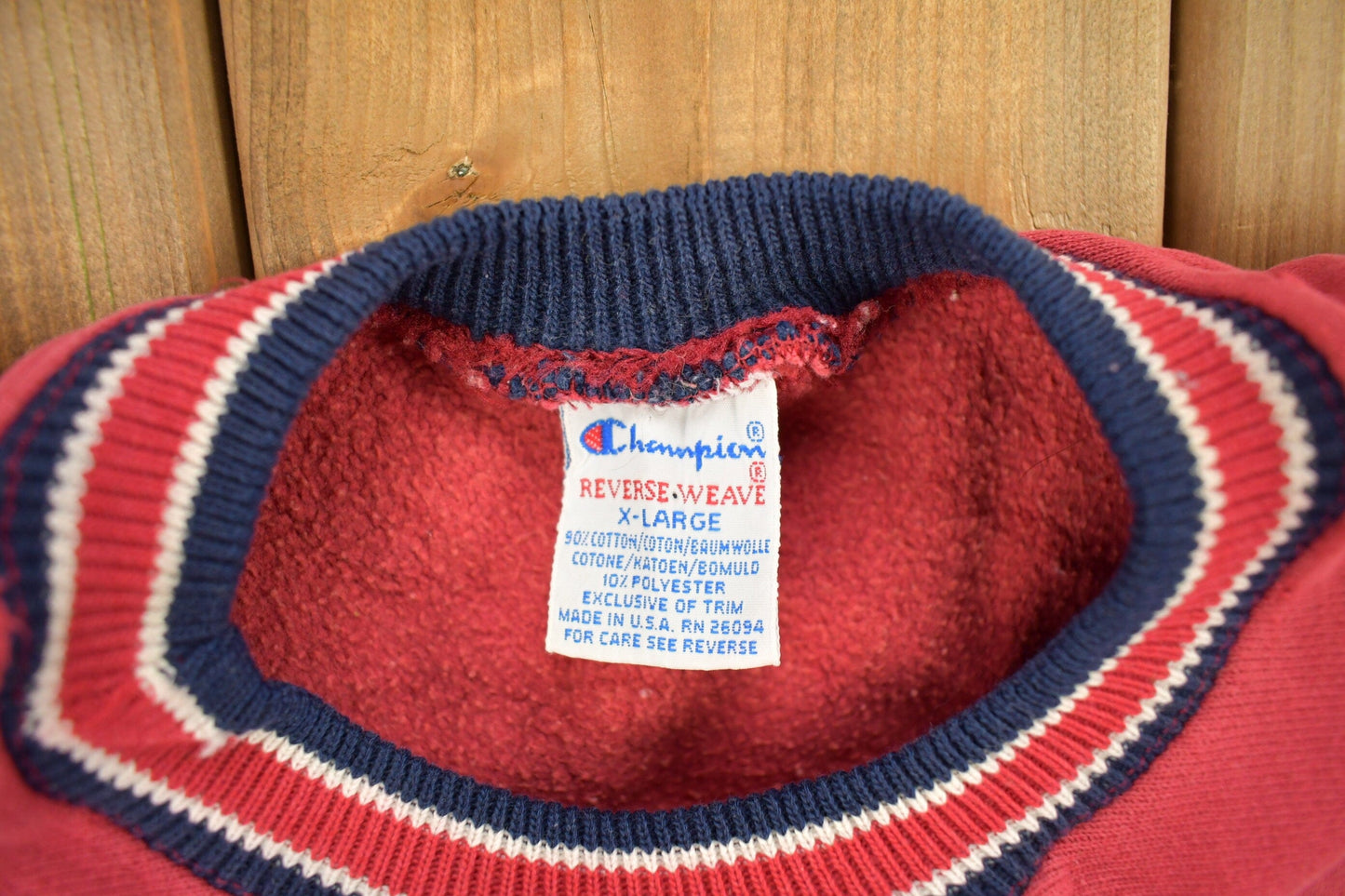 Vintage 1990s Champion Reverse Weave Embroidered Logo Crewneck Sweatshirt Men's Large from propervintagecanada
