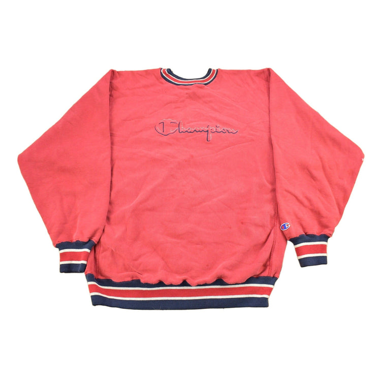 Vintage 1990s Champion Reverse Weave Embroidered Logo Crewneck Sweatshirt Men's Large from propervintagecanada