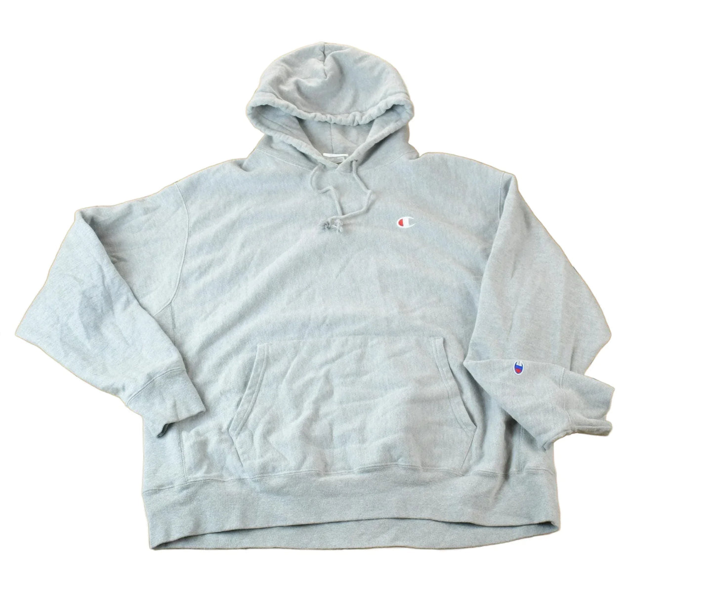 Vintage 1990s Champion Reverse Weave Heather Grey Hoodie Sweatshirt Men's 2XL from propervintagecanada