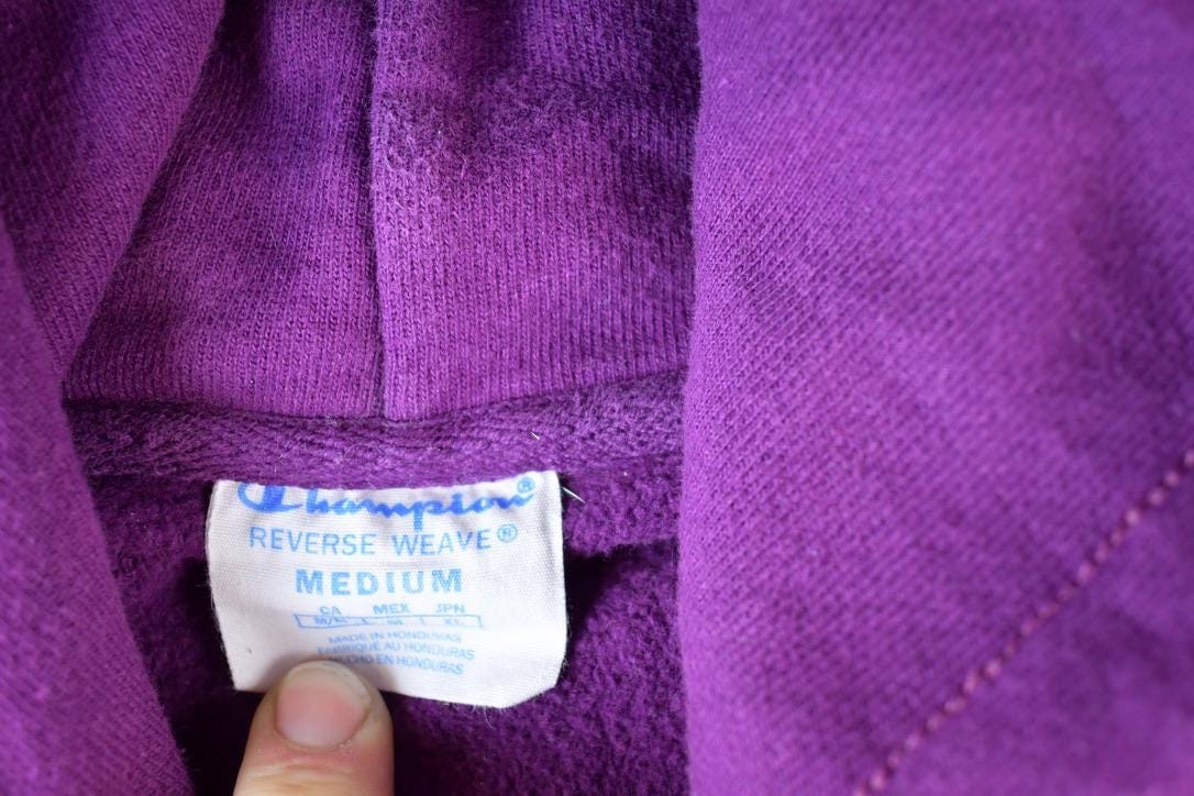 Vintage 1990s Champion Reverse Weave Hooded Sweatshirt Men's Medium from propervintagecanada