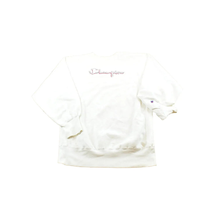 Vintage 1990s Champion Reverse Weave Logo Spellout Crewneck Sweater Men's L from propervintagecanada