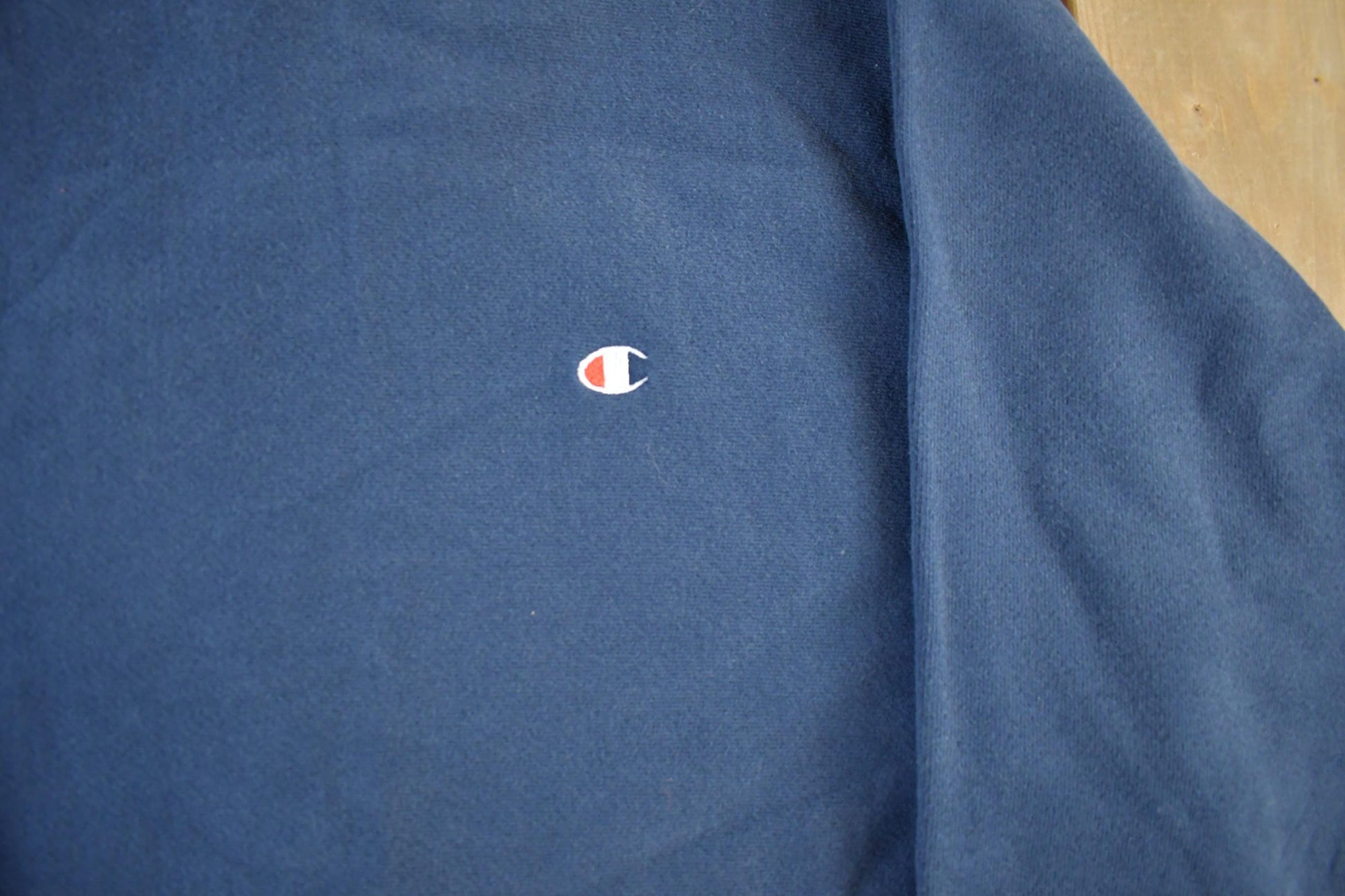 Vintage 1990s Champion Reverse Weave Navy Crewneck Sweatshirt Men's XL from propervintagecanada