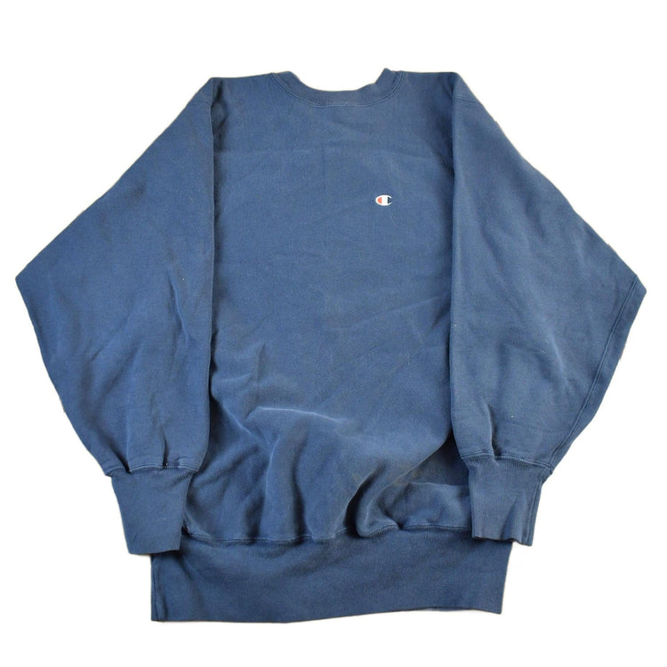 Vintage 1990s Champion Reverse Weave Navy Crewneck Sweatshirt Men's XL from propervintagecanada