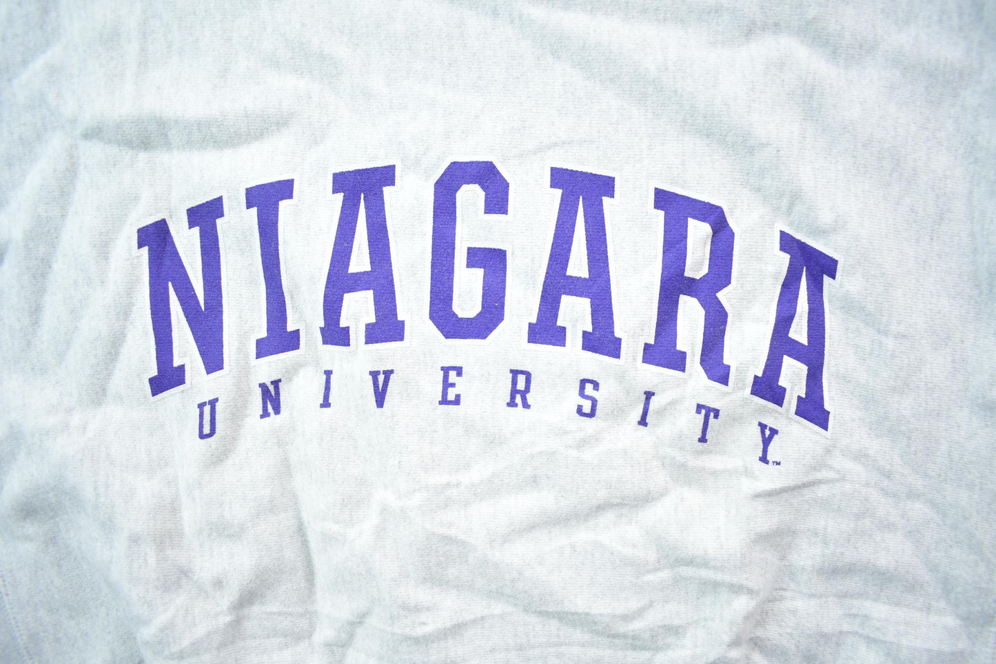 Vintage 1990s Champion Reverse Weave Niagara University Collegiate Crewneck Men's Large from propervintagecanada
