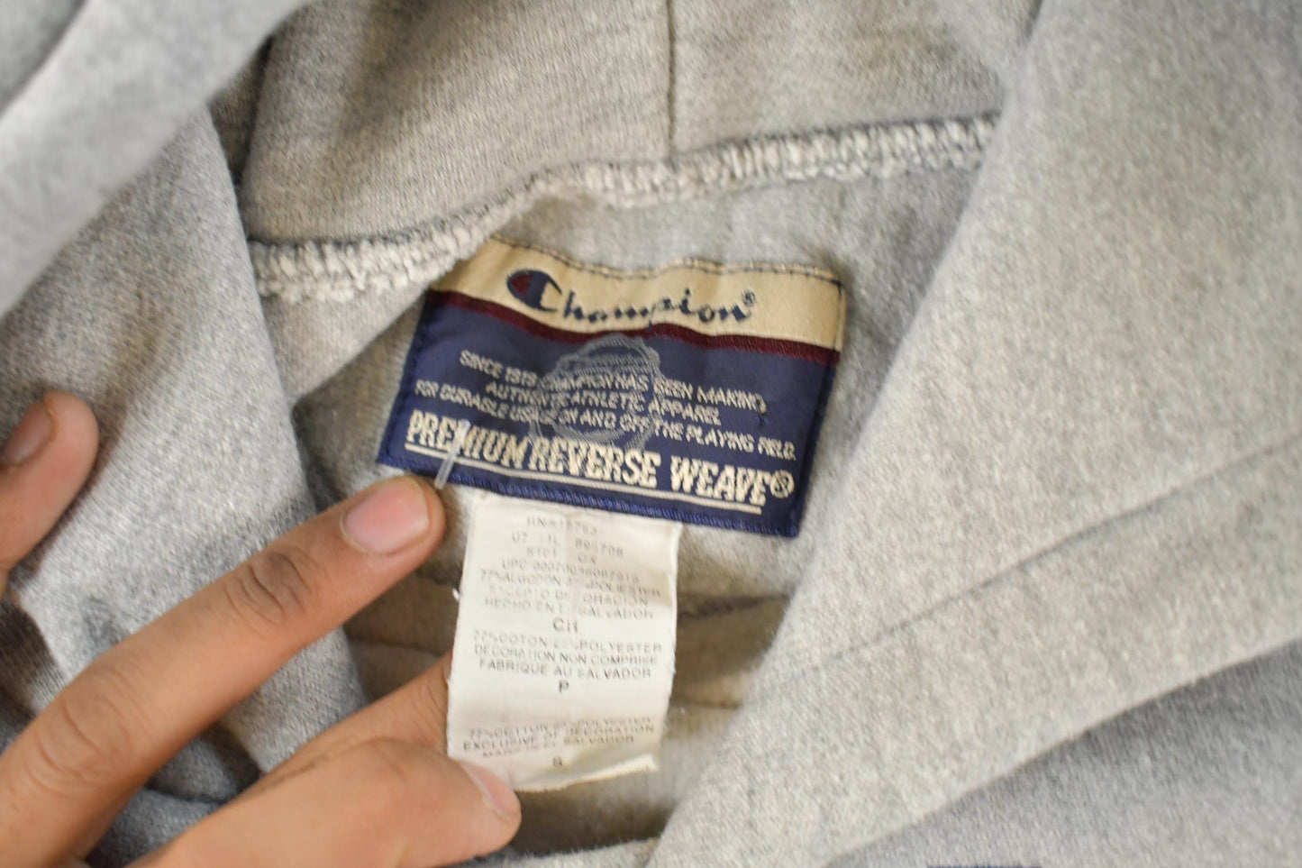 Vintage 1990s Champion Reverse Weave Patriot Track & Field Hoodie Sweatshirt Men's Small from propervintagecanada