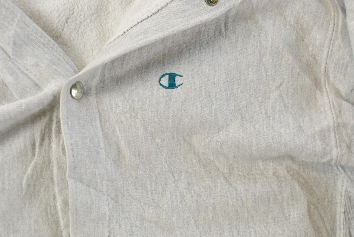 Vintage 1990s Champion Reverse Weave Snap On Hoodie Sweatshirt Men's XL from propervintagecanada
