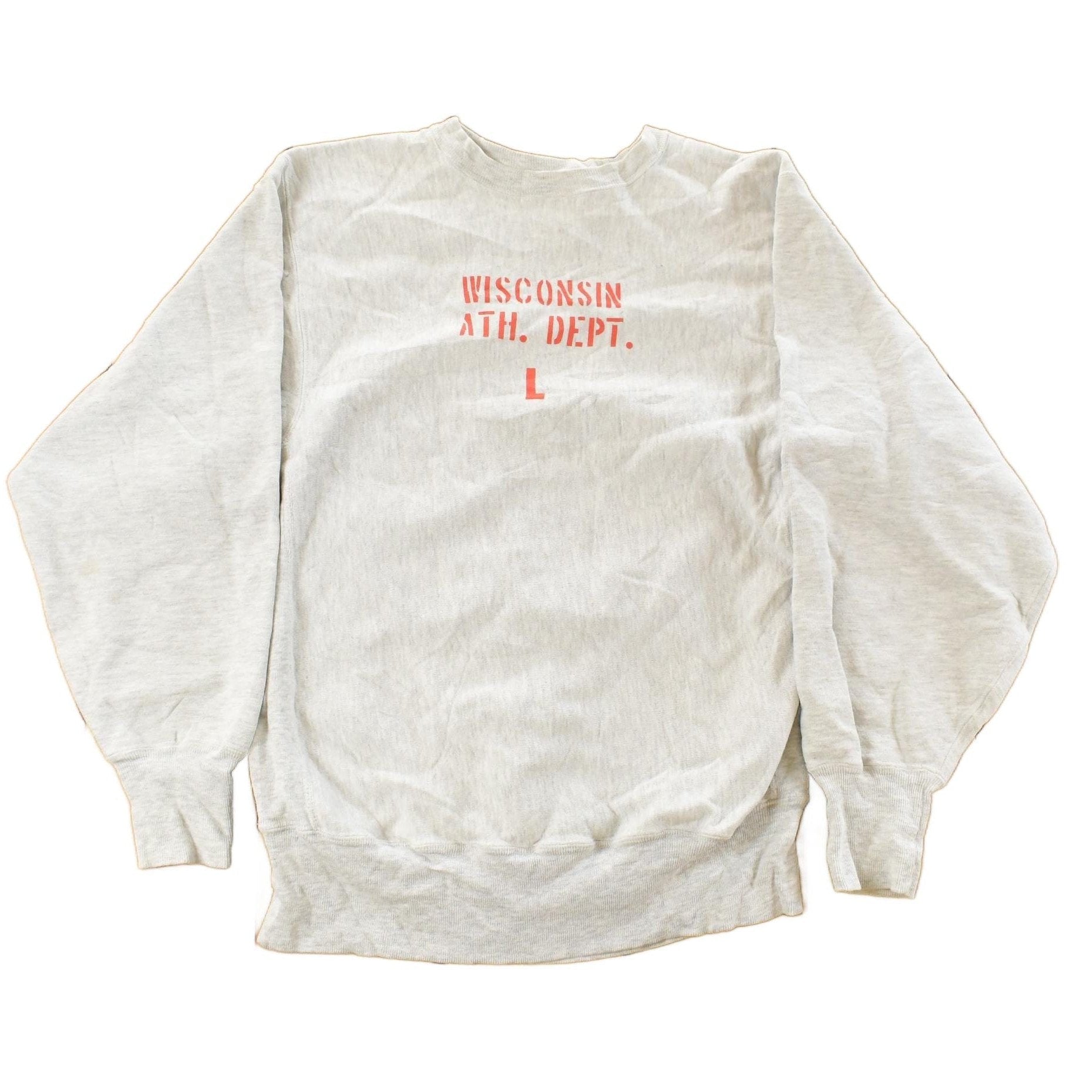 Vintage 1990s Champion Reverse Weave Wisconsin Ath. Dept Crewneck Sweatshirt Men's Large from propervintagecanada