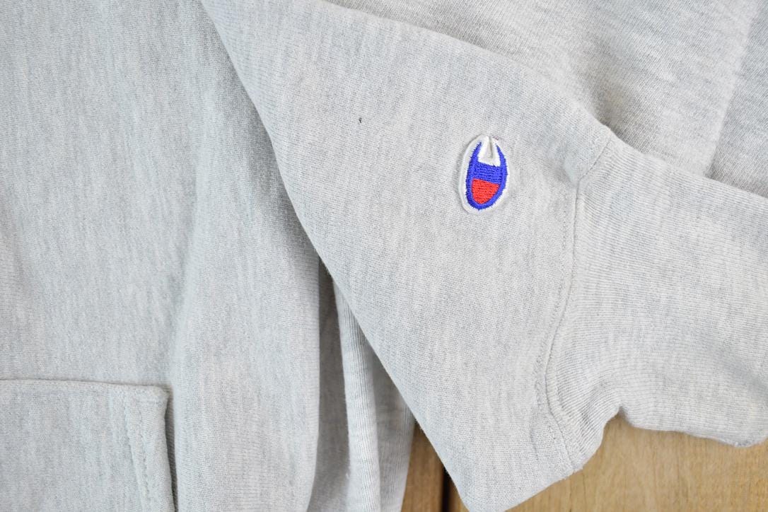 Vintage 1990s Champion Reverse Weave Women's Rugby Hoodie Sweatshirt from propervintagecanada