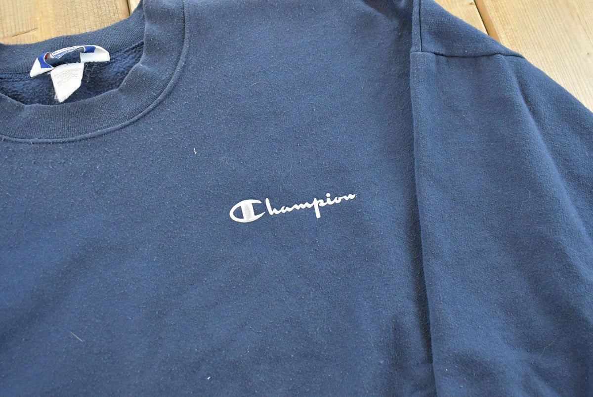Vintage 1990s Champion Script Logo Crewneck Sweatshirt Men's 2XL from propervintagecanada