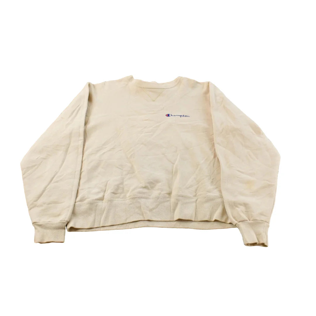 Vintage 1990s Champion Script Logo Crewneck Sweatshirt Men's M from propervintagecanada