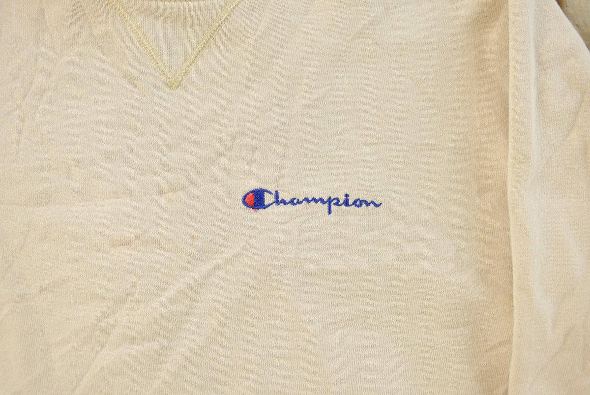 Vintage 1990s Champion Script Logo Crewneck Sweatshirt Men's M from propervintagecanada