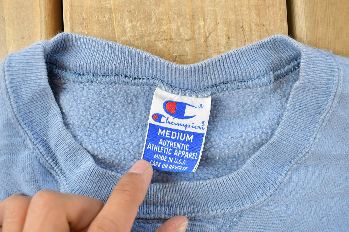 Vintage 1990s Champion Script Logo Crewneck Sweatshirt Mens Medium from propervintagecanada