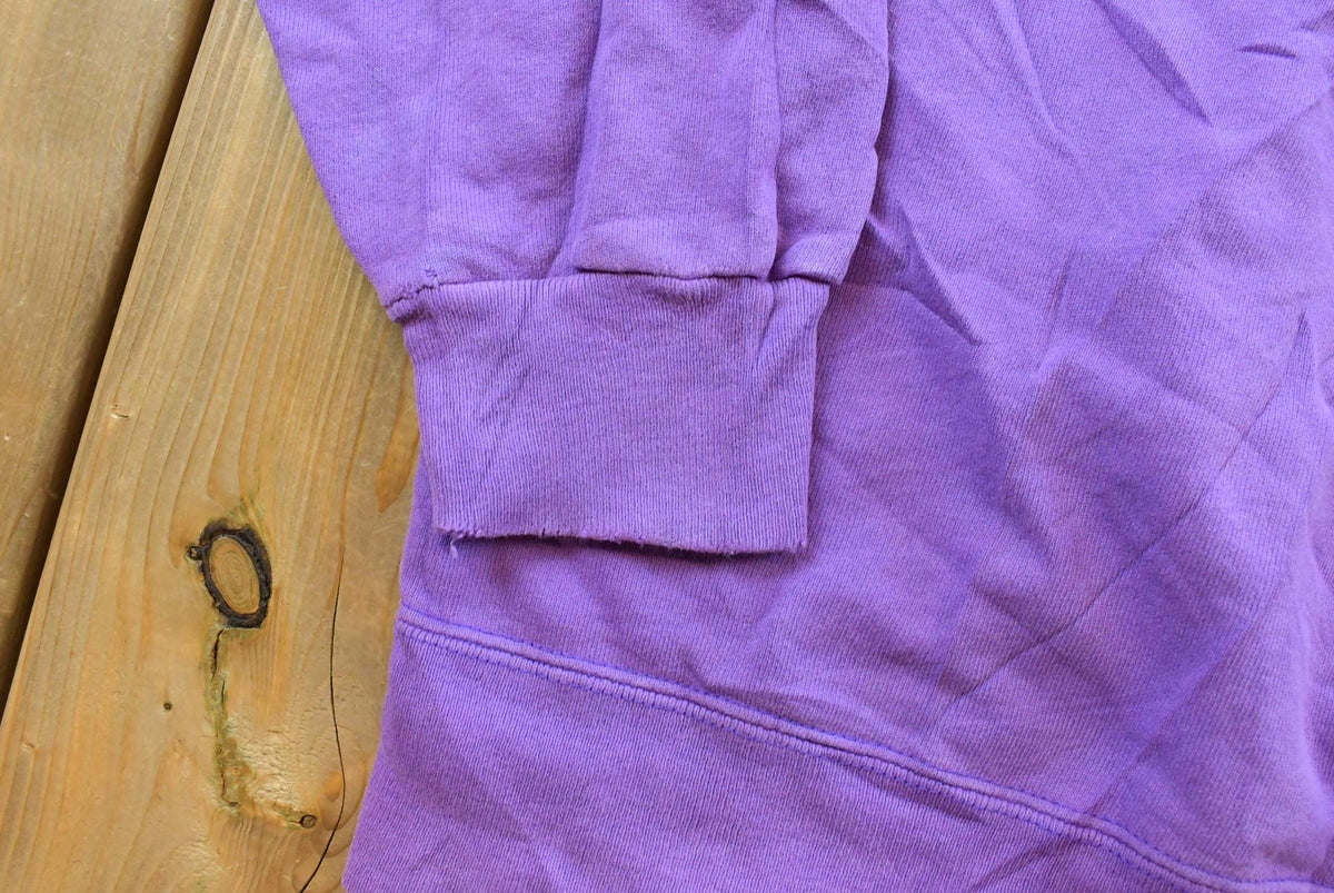 Vintage 1990s Champion Script Logo Purple Crewneck Sweatshirt Men's Medium from propervintagecanada