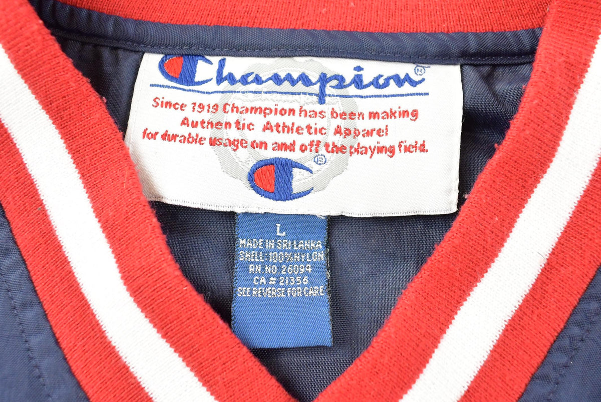 Vintage 1990s Champion Small Logo Pullover Jacket Men's XL / 90s Windbreaker / Streetwear / Basic Layering from propervintagecanada