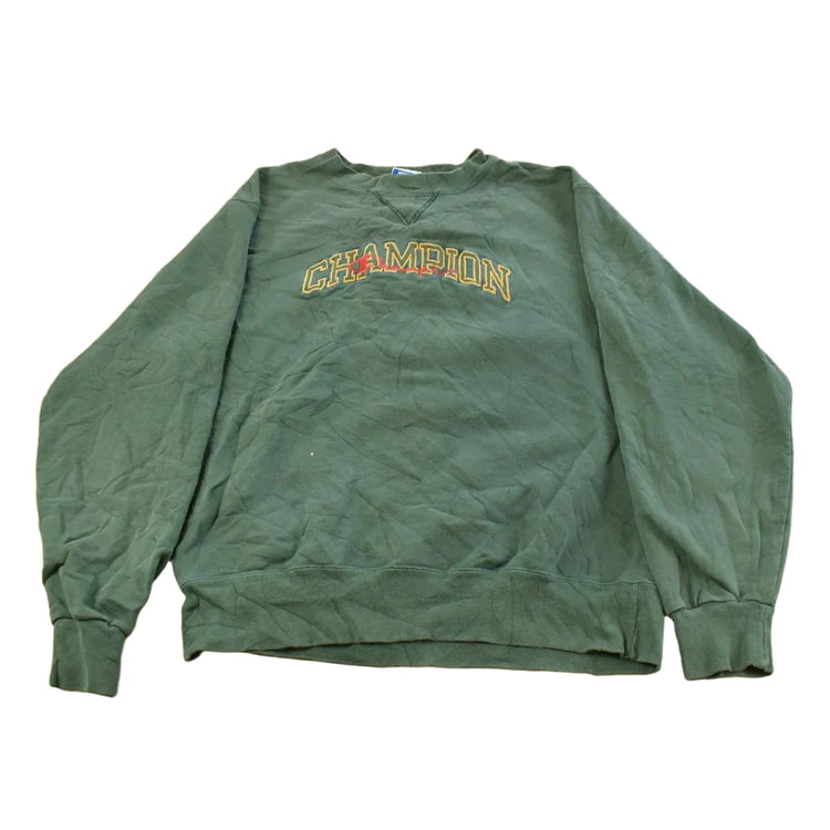Vintage 1990s Champion Spellout Crewneck Sweatshirt Men's M from propervintagecanada