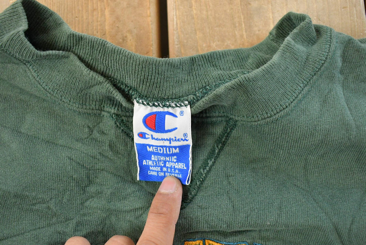 Vintage 1990s Champion Spellout Crewneck Sweatshirt Men's M from propervintagecanada