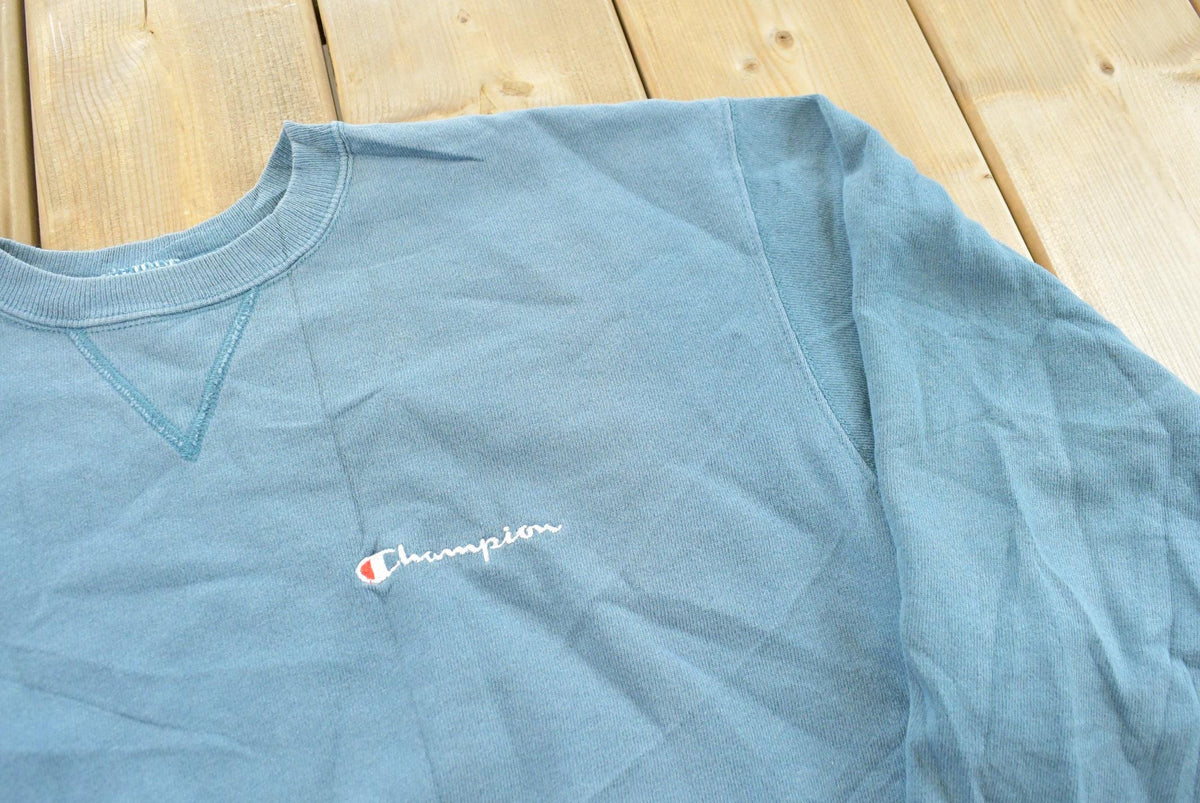 Vintage 1990s Champion Spellout Crewneck Sweatshirt Men's S Men's Large from propervintagecanada