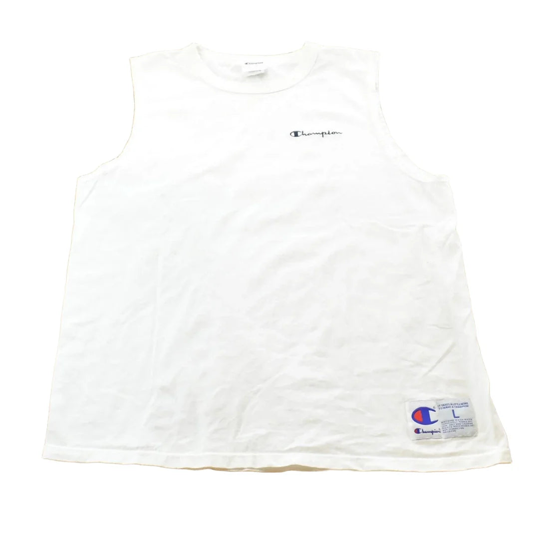 Vintage 1990s Champion Spellout Tank Top Men's L from propervintagecanada